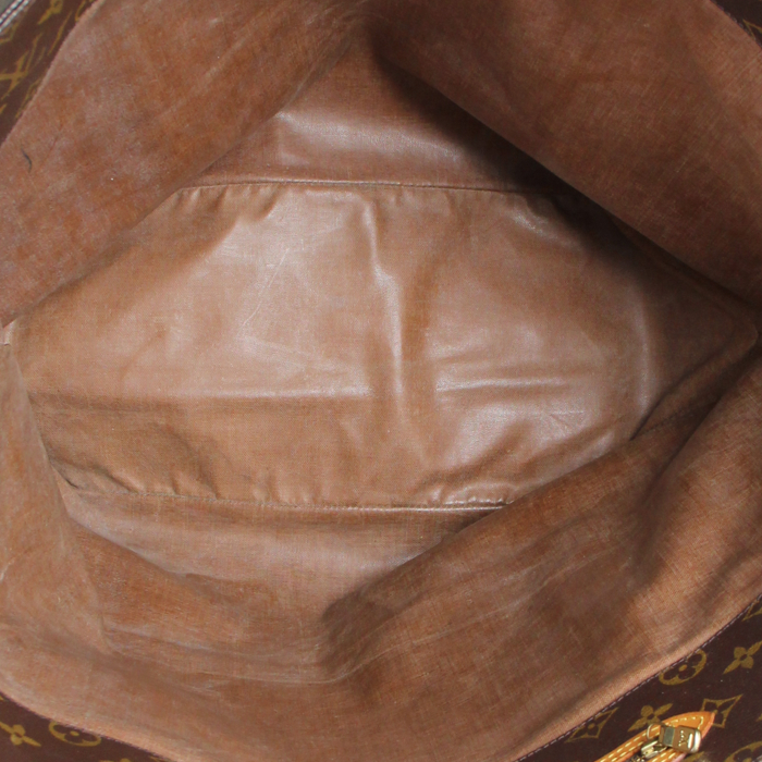 Louis Vuitton totebag in monogram canvas and natural leather - Detail D2