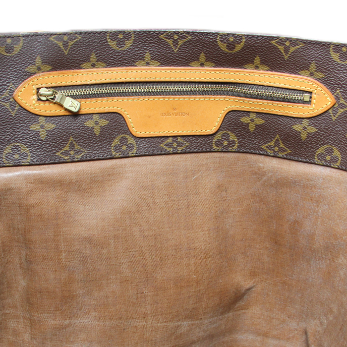 Louis Vuitton totebag in monogram canvas and natural leather - Detail D3