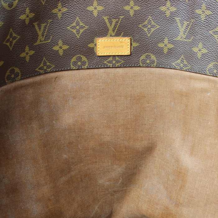 Louis Vuitton totebag in monogram canvas and natural leather - Detail D4