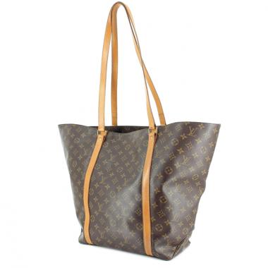 Louis Vuitton cabas en toile monogram et cuir naturel 