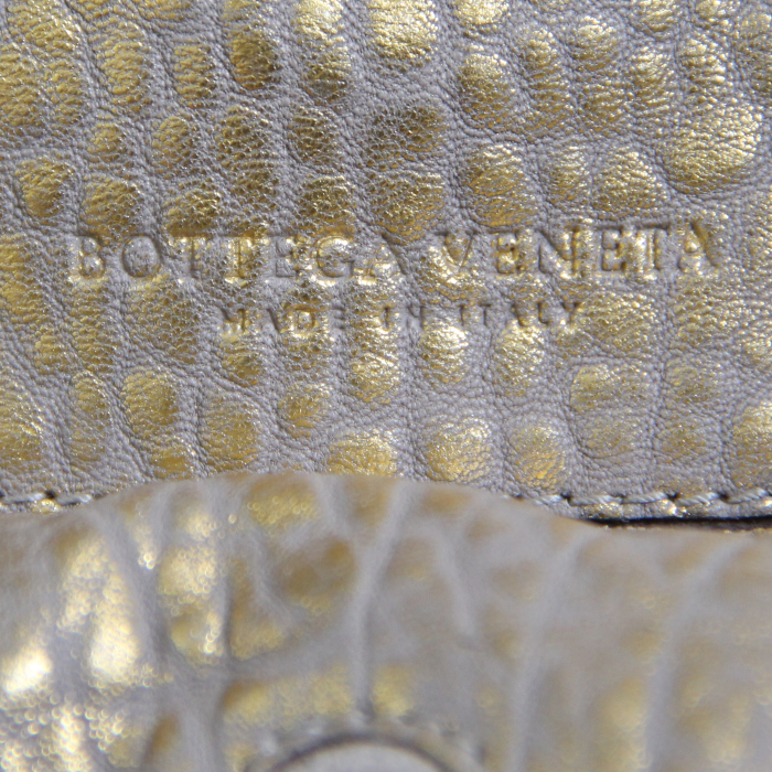 Bolso de mano Duo en cuero dorado - Detail D4