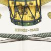 Foulard Hermes Carre Hermes in twill di seta verde bianca e gialla - Detail D3 thumbnail