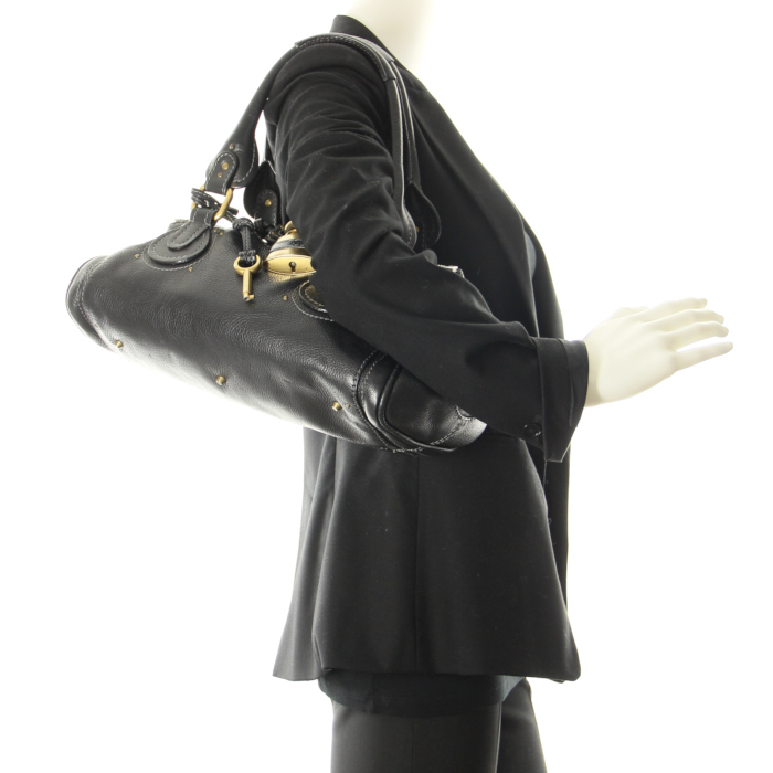 Chloé Paddington in black leather - Detail D1