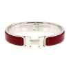 Hermès Clic Clac H wristlet in red enamel and palladium - 00pp thumbnail