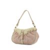 Celine Vintage Handbag in pink monogram canvas and white leather and furr - 00pp thumbnail