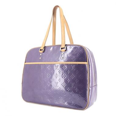 Louis Vuitton Sutton in purple monogram patent leather and natural leather