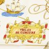 Foulard Hermes Carre Hermes en twill de soie bleu jaune et blanc - Detail D2 thumbnail