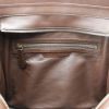 Celine Luggage grand modèle en laine grise et cuir marron - Detail D4 thumbnail