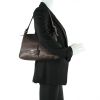 Fendi Selleria in brown grained leather and beige stitching - Detail D1 thumbnail