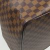 Bolsa de viaje Greenwich modelo pequeño en lona a cuadros revestida ébano y cuero marrón - Detail D5 thumbnail