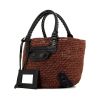 Shopping bag in brown braided wicker - 00pp thumbnail