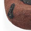 Shopping bag in brown braided wicker - Detail D4 thumbnail