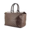 Bolsa de viaje Louis Vuitton Greenwich en lona a cuadros revestida ébano y cuero marrón - 00pp thumbnail