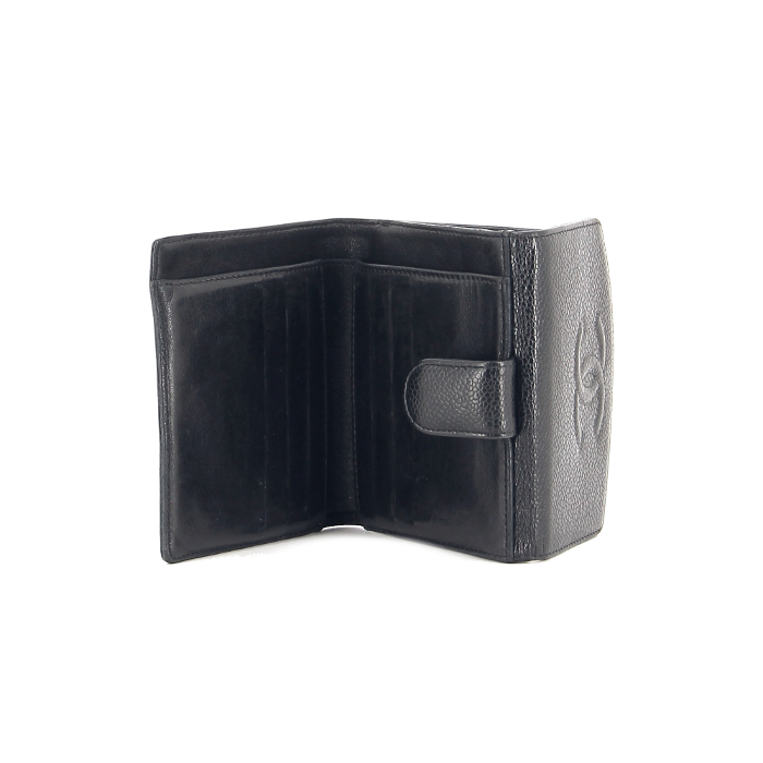 Chanel Wallet in black leather - Detail D1