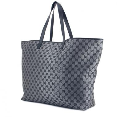 Gucci in silver monogram canvas