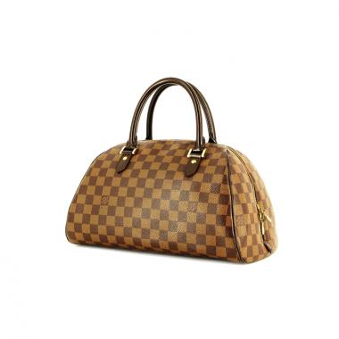 Louis Vuitton en toile damier ébène et cuir marron