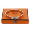 Hermes bracelet in silver-plated metal and orange enamel - Detail D1 thumbnail