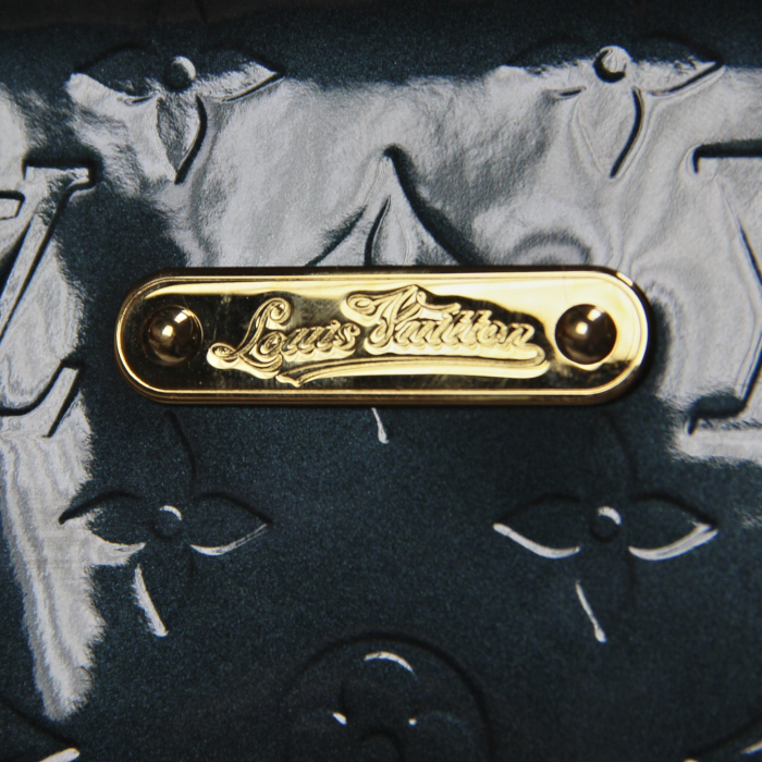 Borsa Bellevue in pelle verniciata monogram blu - Detail D4