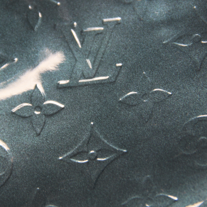 Borsa Bellevue in pelle verniciata monogram blu - Detail D5