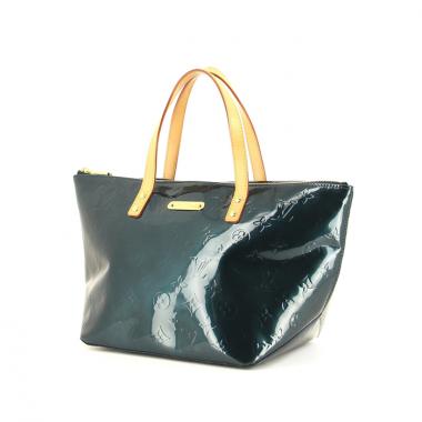 Borsa Bellevue in pelle verniciata monogram blu