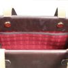 Hermes Herbag handbag in burgundy canvas and brown leather - Detail D3 thumbnail