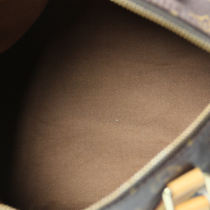 Louis Vuitton Speedy 25 in monogram canvas and natural leather - Detail D2