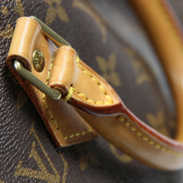 Louis Vuitton Speedy 25 en toile monogram et cuir naturel - Detail D4