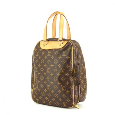 Borsa Excursion in tela monogram e pelle naturale
