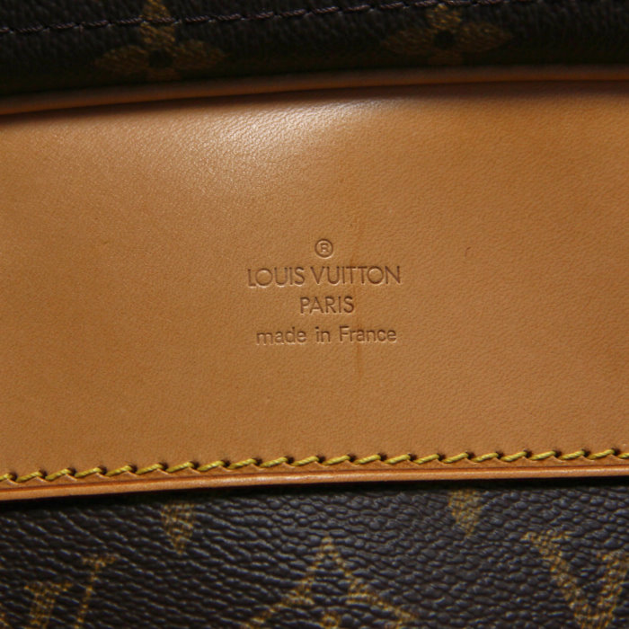 Louis Vuitton Alize 45 cm en toile monogram et cuir naturel - Detail D4