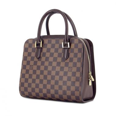 Louis Vuitton Pont-Neuf en toile damier ébène et cuir marron 