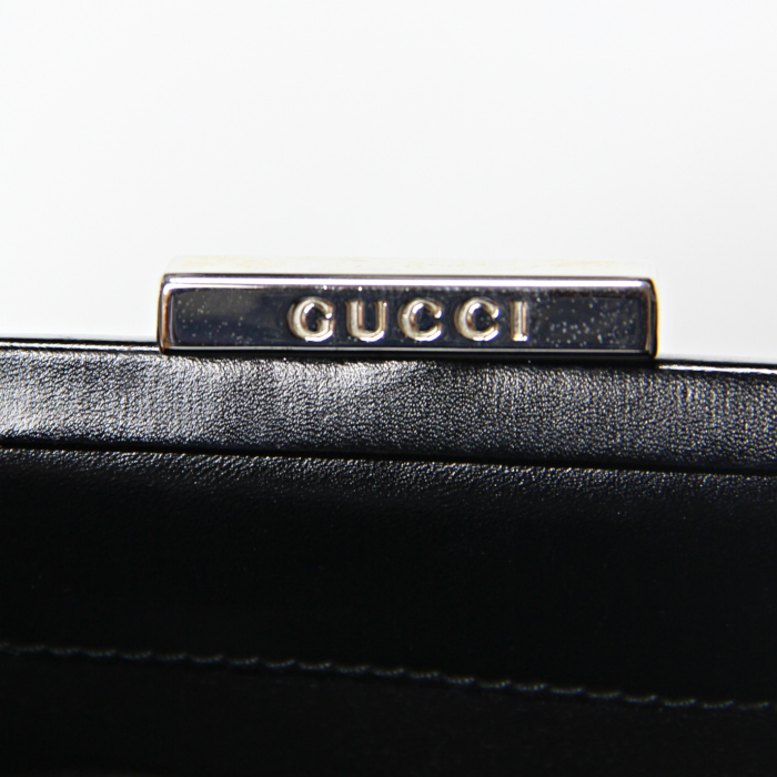 Bolso de mano en piel de potro con listas y cuero negro - Detail D5