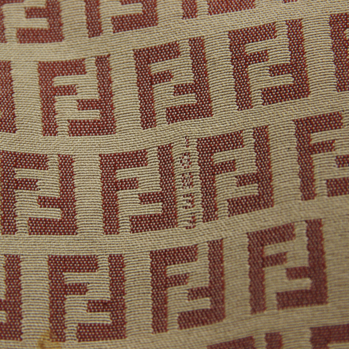 Bolso Cabás Fendi en lona Monogram beige y rosa - Detail D5