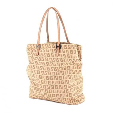 Sac cabas Fendi en toile monogram beige et rose