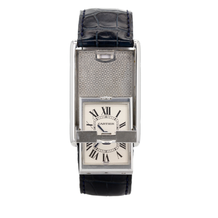 Orologio Cartier Tank Basculante in acciaio - Detail D3