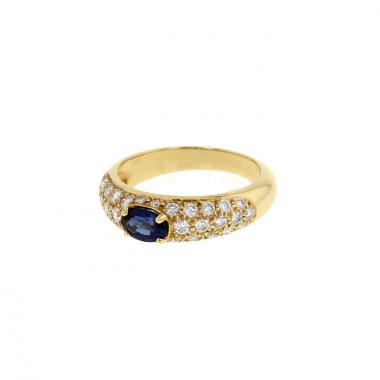 Ring in yellow gold and in diamonds