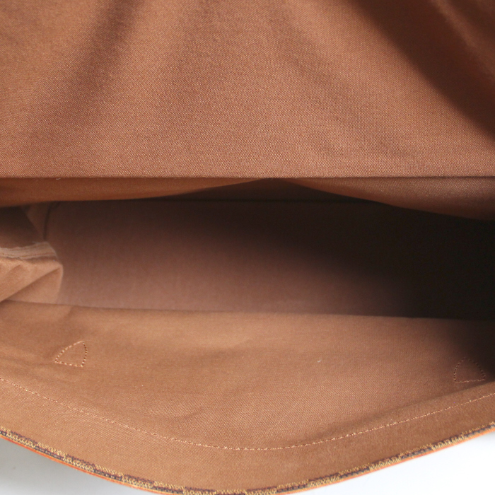 Bolsa de viaje Louis Vuitton Greenwich en lona a cuadros y cuero natural - Detail D2