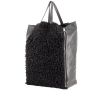 Shopping bag in lana e pelle nera - 00pp thumbnail
