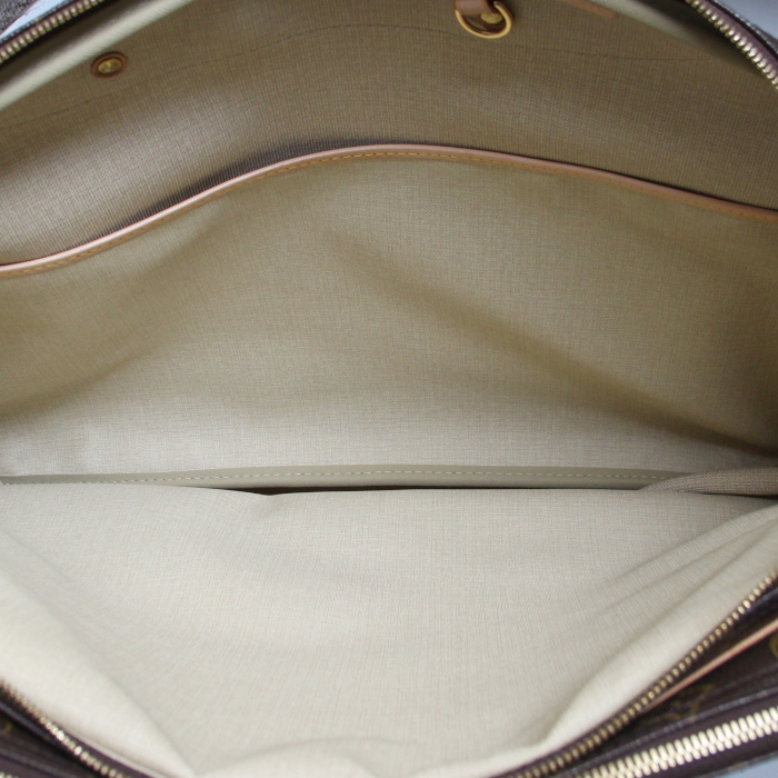 Louis Vuitton Alize 45 cm Travel bag in monogram canvas and natural leather - Detail D3