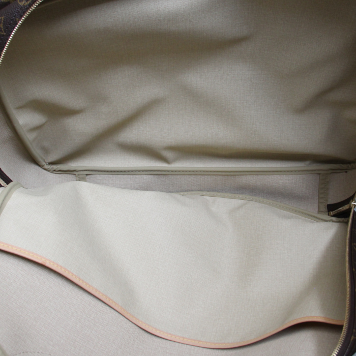 Louis Vuitton Alize 45 cm Travel bag in monogram canvas and natural leather - Detail D4