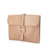 Jige large model pouch in brown leather - 00pp thumbnail