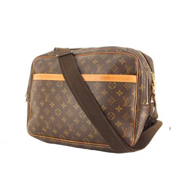 Louis Vuitton Reporter large model in monogram canvas and natural leather
