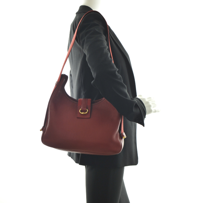 Borsa in pelle togo rossa - Detail D1