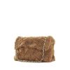 Borsa Chanel Petit Shopping in pelliccia intrecciata marrone - 00pp thumbnail