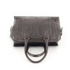Shopping bag in brown braided leather - 360 Back thumbnail