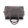 Shopping bag in brown braided leather - 360 Front thumbnail