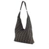 Handbag in brown monogram canvas and black leather - 00pp thumbnail