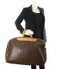 Louis Vuitton Alize 55 cm Travel bag in monogram canvas and natural leather - Detail D1 thumbnail
