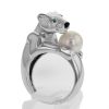 Cartier white gold and pearl Panther ring - Detail D2 thumbnail