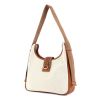 Hermes Tsako in beige canvas and brown leather - 00pp thumbnail