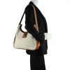 Hermes Tsako in beige canvas and brown leather - Detail D1 thumbnail